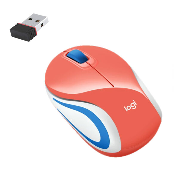 MOUSE LOGITECH M187_INALAMBRICO CORAL